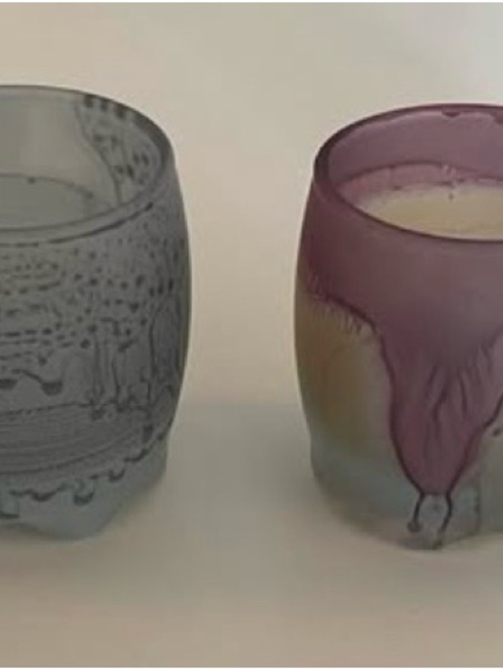 Vintage Reuven Caesarea Art Glass Tumblers. Set of 4.